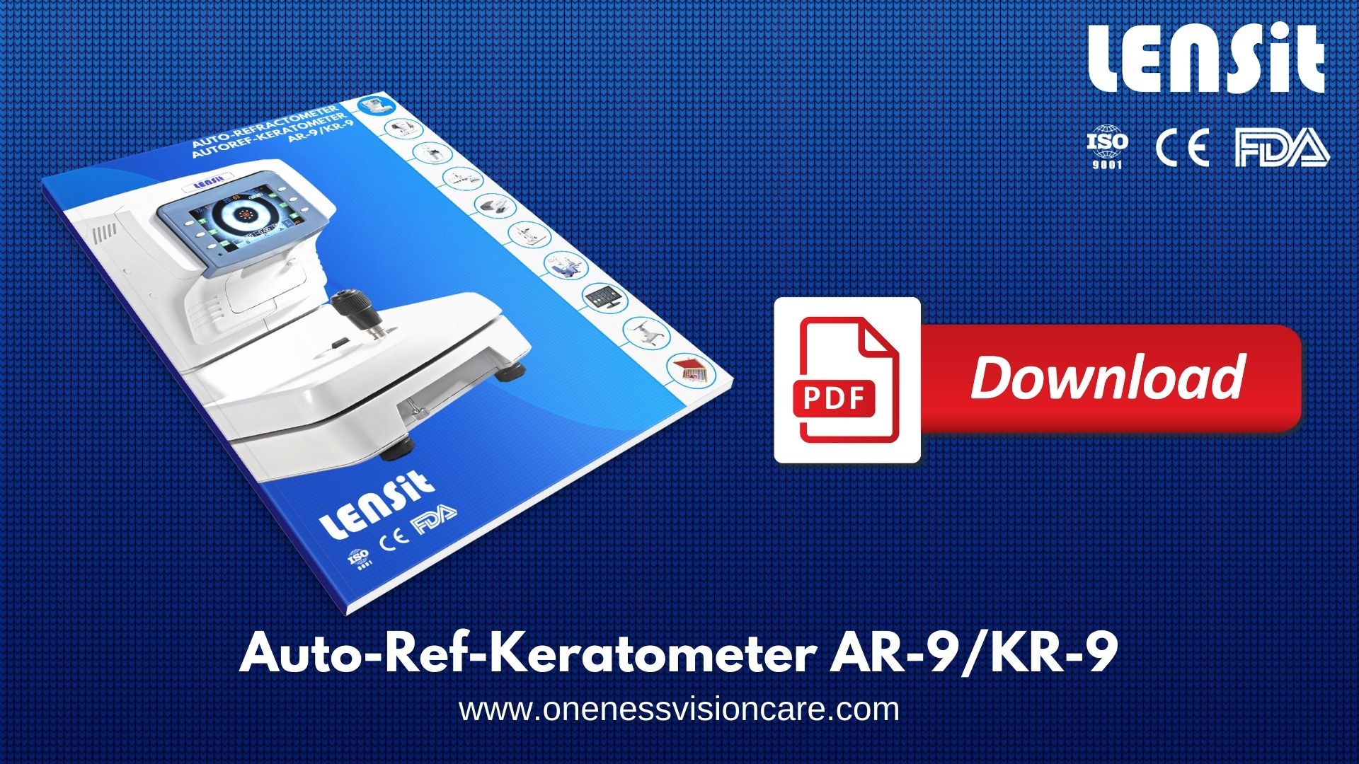 lensit auto ref keratometer ar9 kr9 catalogue brochure