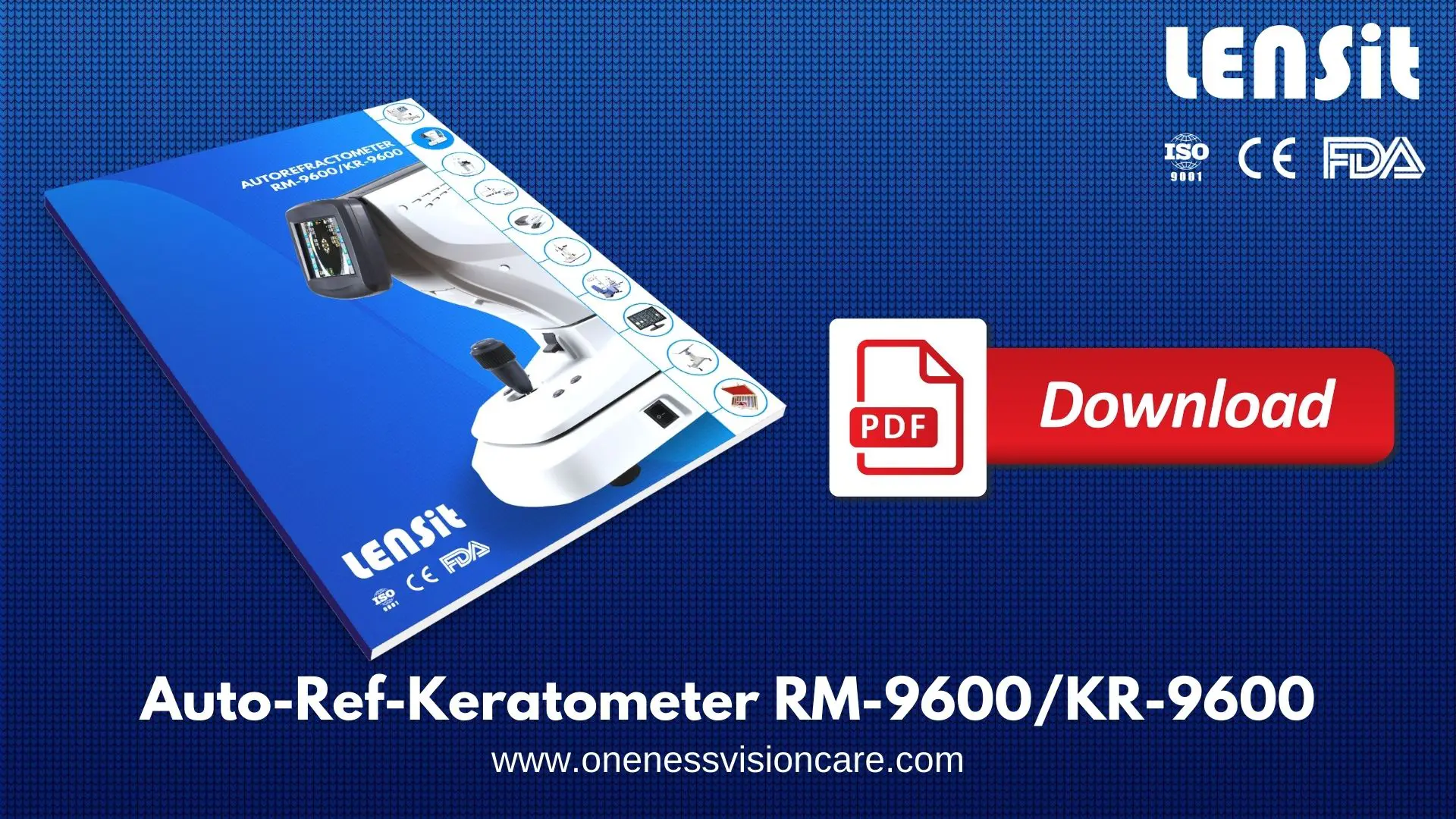 lensit auto ref keratometer rm9600 kr9600 catalogue brochure