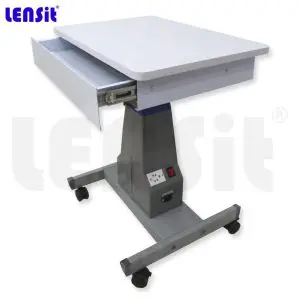 motorized table with drawer